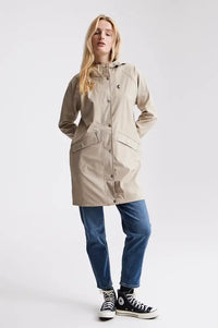 ICHI Tazi Doeskin Beige Raincoat