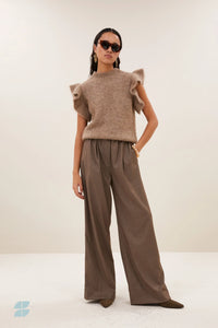 By-Bar Fossy Spencer Biscuit Melee Sleeveless Knit