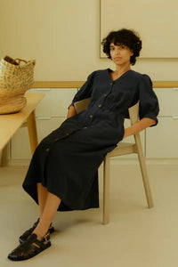 L.F. Markey Lowry Navy Dress - The Mercantile London