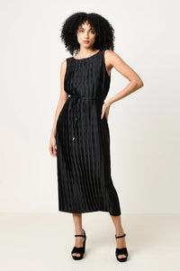 Louche Lumina Black Pleated Dress