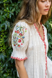 Indi & Cold Stone Cross Stitch Embroidered Shirt