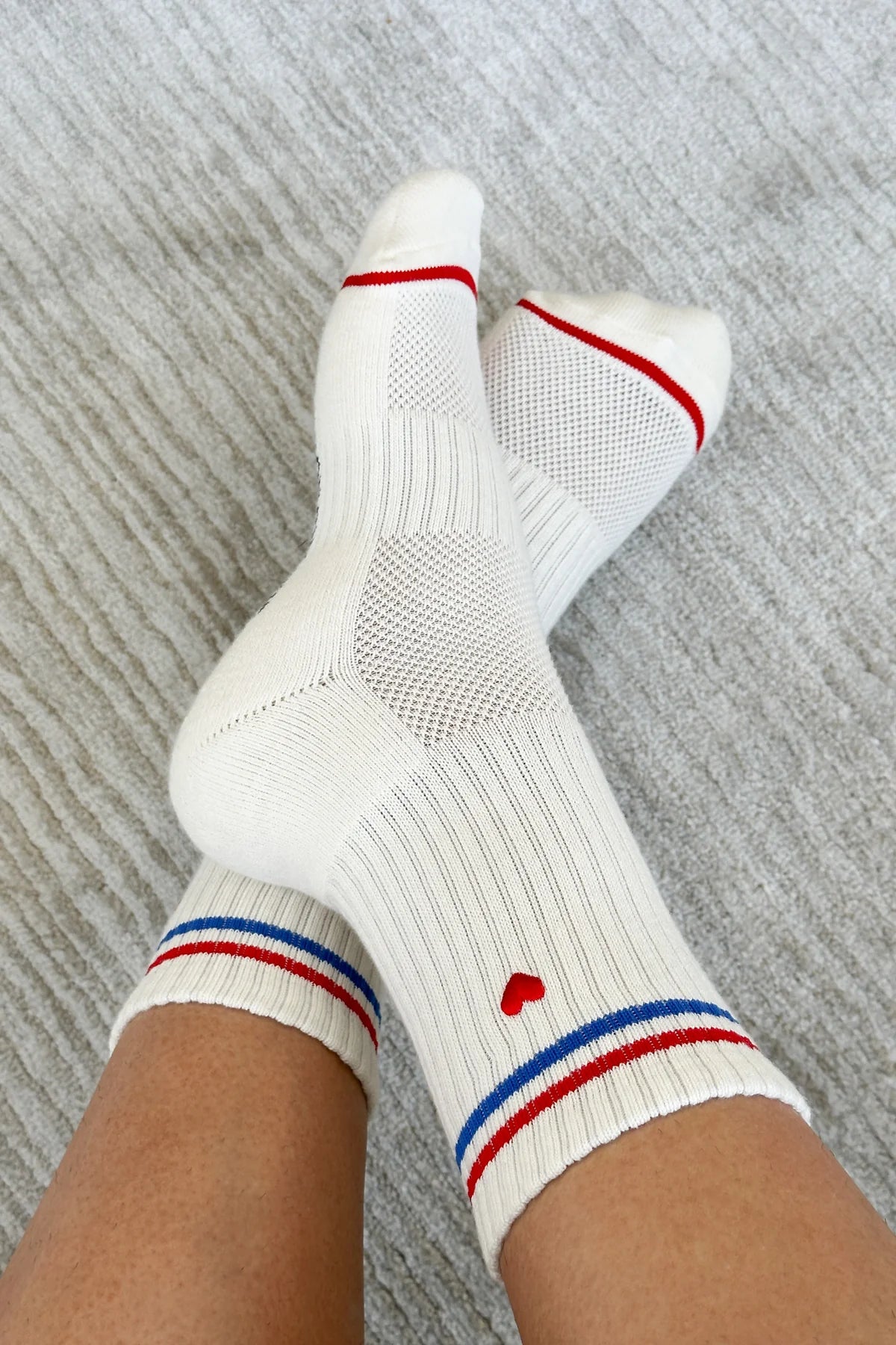 Le Bon Shoppe Embroidered Milk Boyfriend Socks