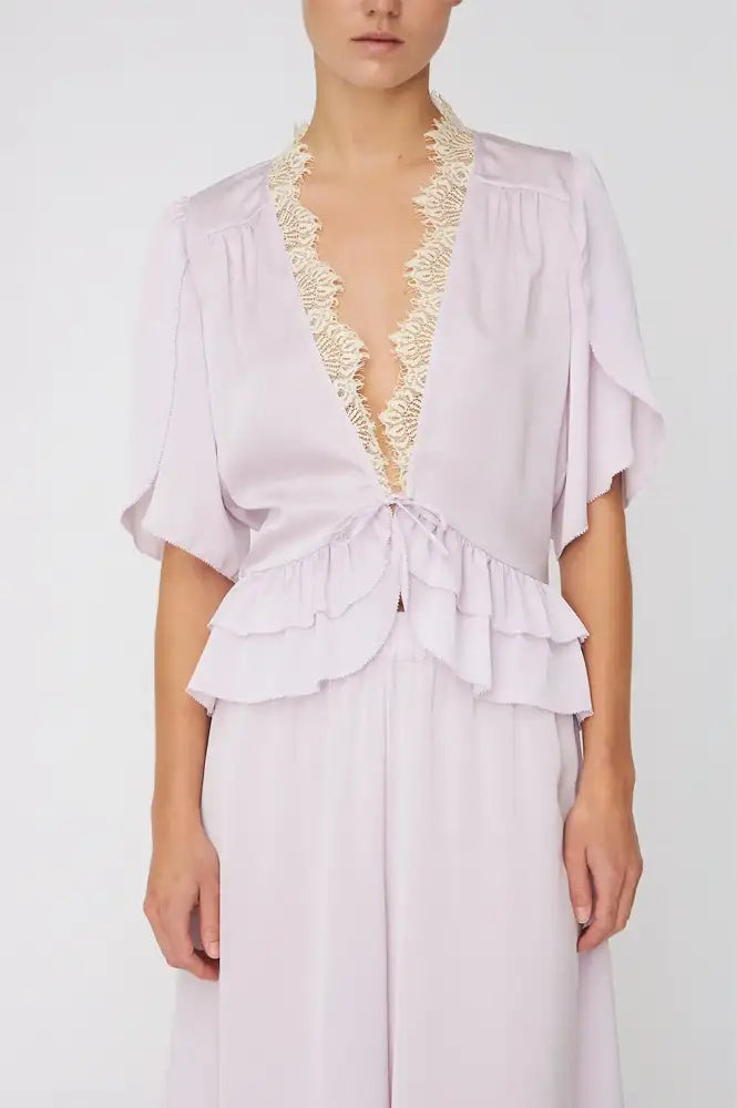 Stella Nova Light Purple Delicate Tieband Blouse