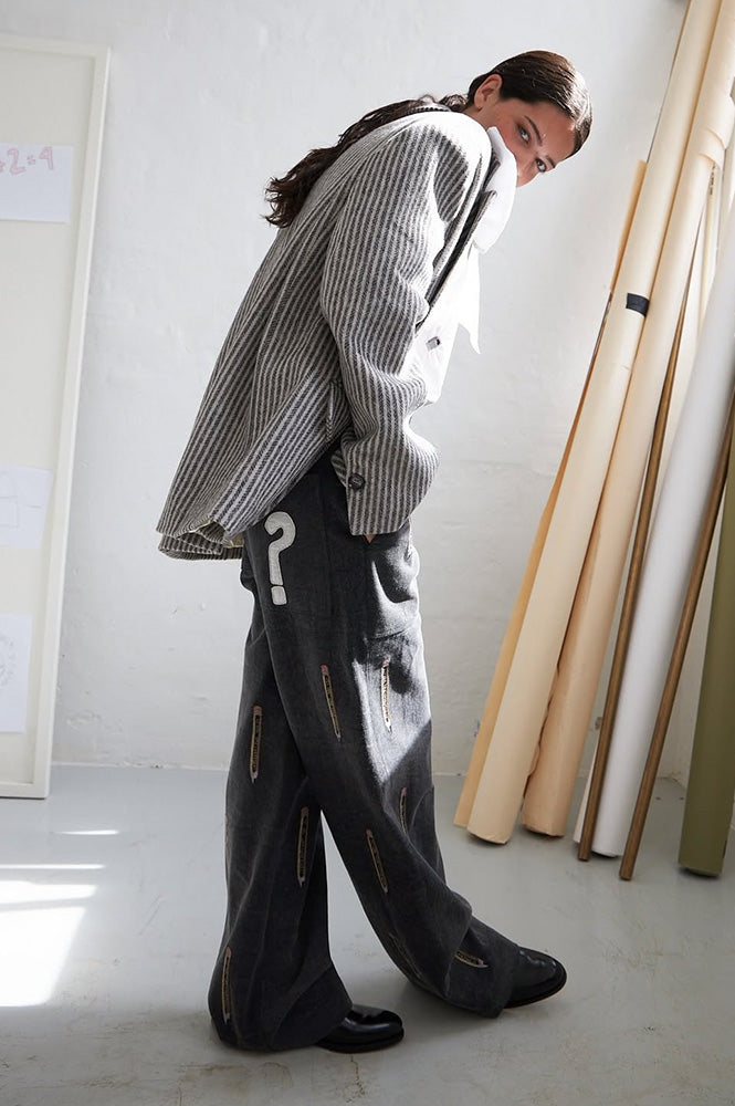 Stella Nova Striped Oversized Wool Blazer - The Mercantile London