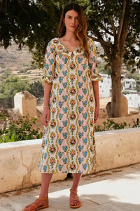 Pink City Prints Ava Vintage Bouquet Dress - The Mercantile London