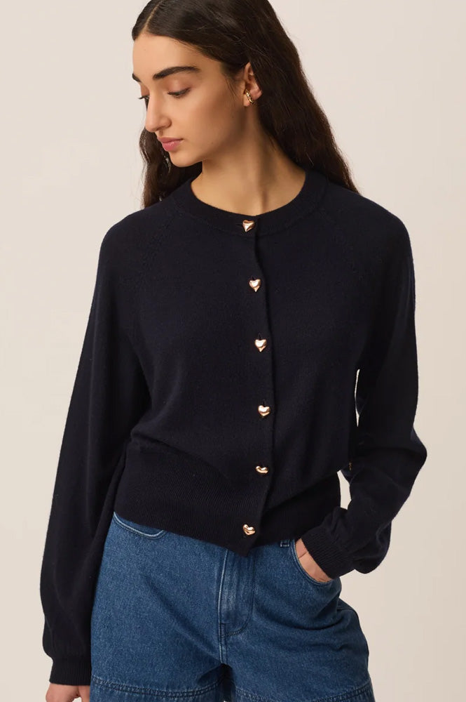 Des Petits Hauts Arbalette Marine Cardigan