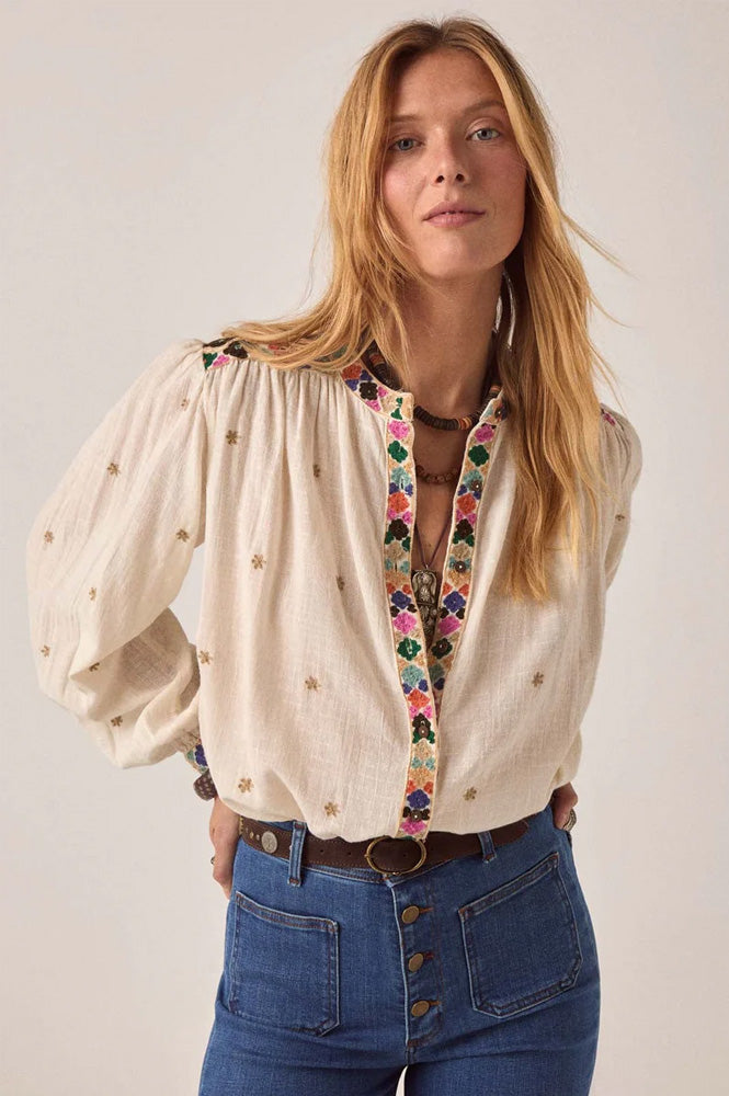 Maison Hotel Cleo Udaipur Embroidered Blouse - The Mercantile London