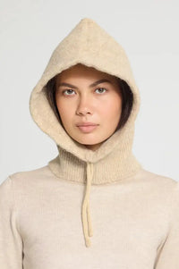 ICHI Gunilla Oatmeal Melange Knitted Hood