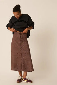 Des Petits Hauts Valette Floral Midi Skirt