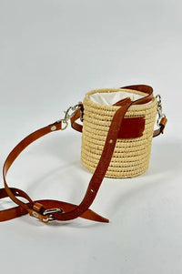 Mikwi Raffia Basket Crossbody Bag