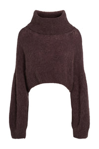 American Dreams Andrea Cocoa Cropped Jumper - The Mercantile London