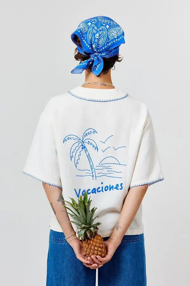 A.P Embroidered Vacation Shirt - The Mercantile London