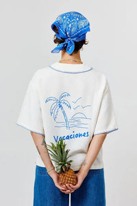 A.P Embroidered Vacation Shirt - The Mercantile London