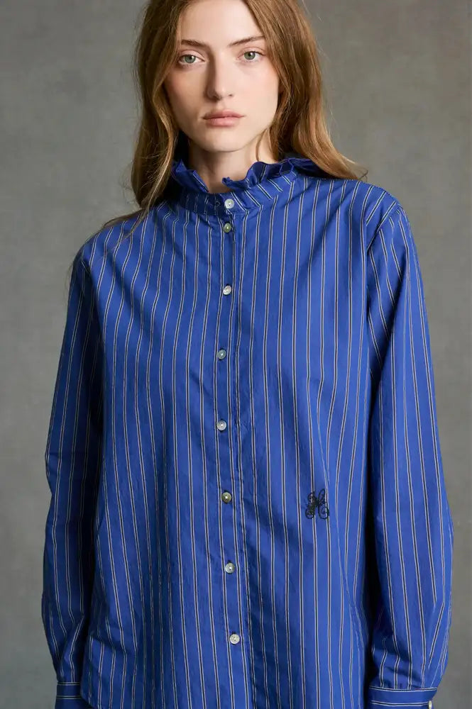 Hod Cleo Indigo Stripe Blouse