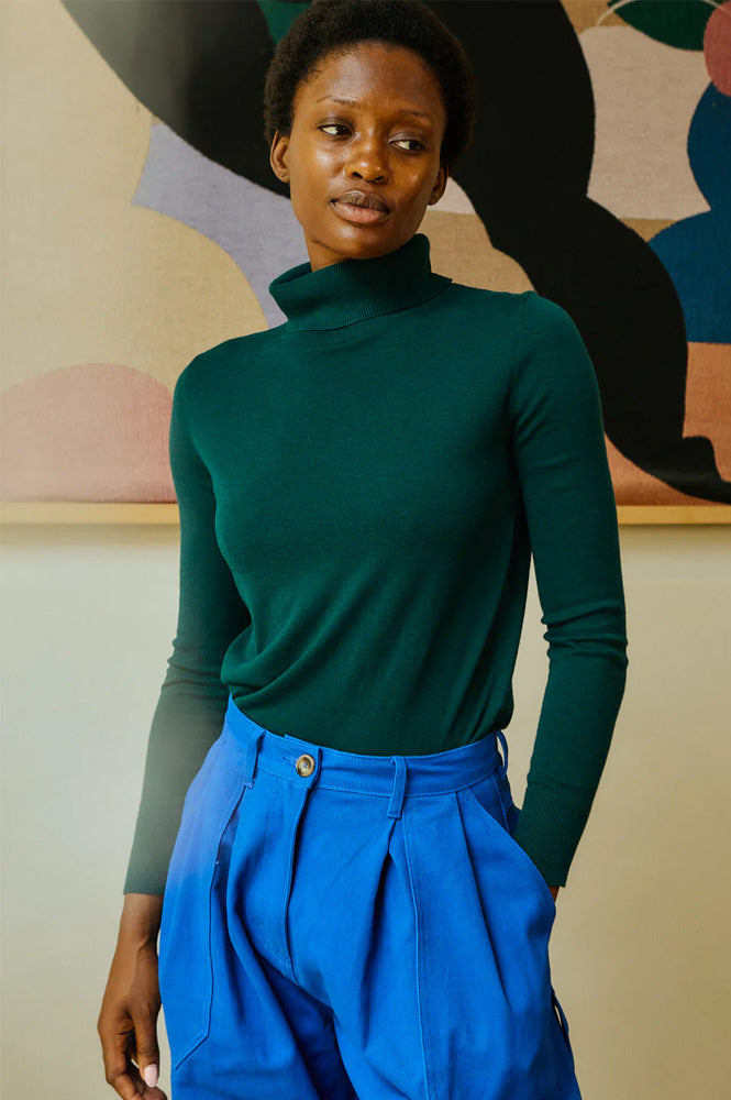 L.F. Markey Joshua Forest Green Knit Top - The Mercantile London