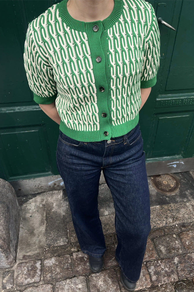 Basic Apparel Minie Abundant Green Cardigan - The Mercantile London