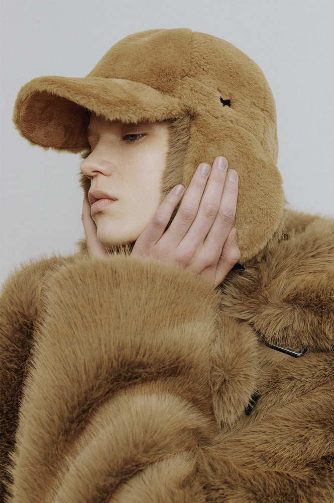 Molliolli Kap Tobacco Brown Fur Hat - The Mercantile London