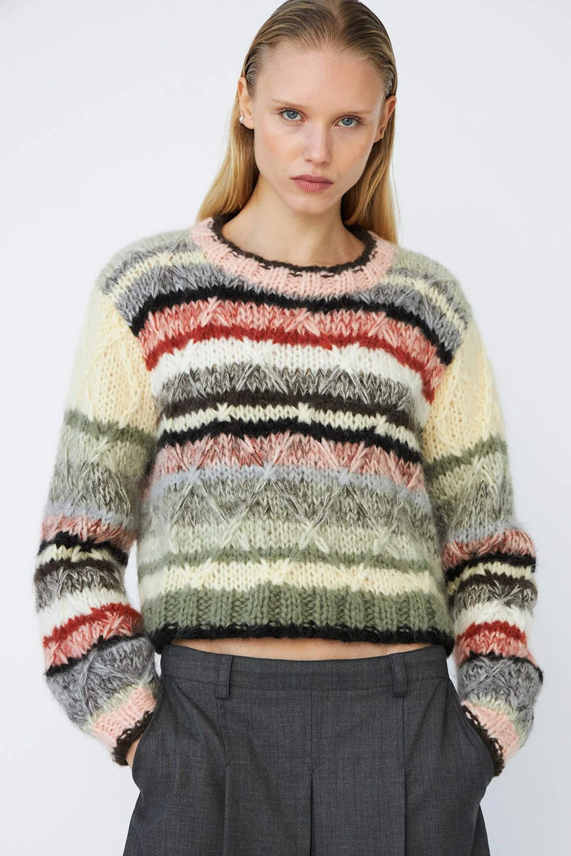 Dawn x Dare Bella Wooden Stripe Jumper - The Mercantile London