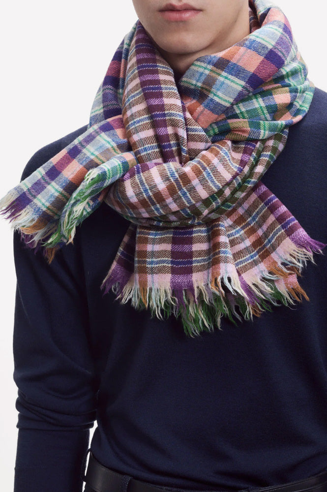 Épice Paris Forest Check Scarf - The Mercantile London