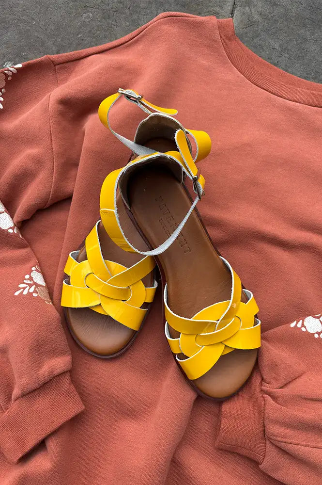 Pavement Aretha Yellow Patent Sandals - The Mercantile London