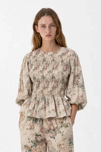 Carmen Says Automne Floral Smocked Blouse - The Mercantile London