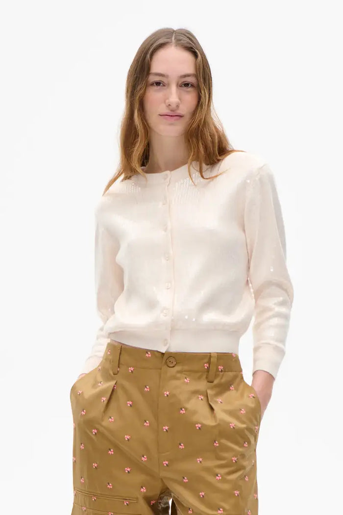 Baum Und Pferdgarten Caylee Parchment Sequin Cardigan - The Mercantile London