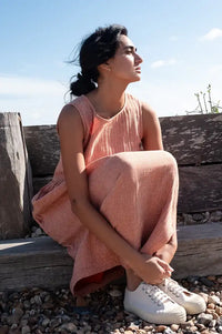 Bibico Elaine Rust Check Dress - The Mercantile London