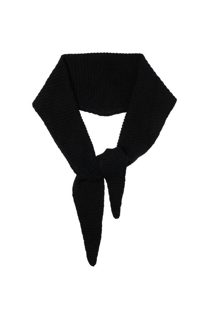 Somerville Navy Cashmere Diamond Skinny Scarf - The Mercantile London
