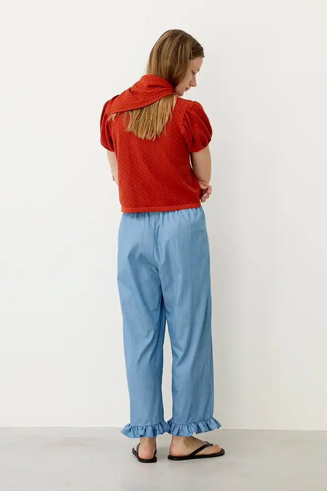 Diarte Norte Light Denim Trousers - The Mercantile London
