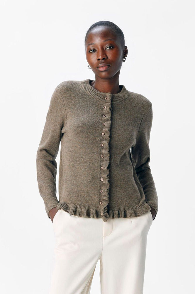Object Elvina Morel Melange Cardigan - The Mercantile London