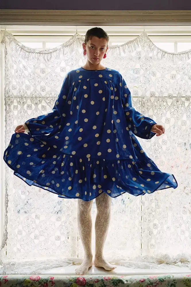 Habiba Darling Milla Japan Blue Babydoll Dress