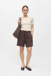 Object Sanne Seal Brown Shorts - The Mercantile London