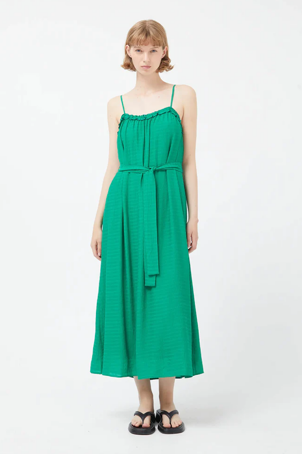 Compania Fantastica Long Green Strap Dress