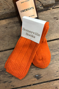 Sommerville Orange Recycled Wool Socks - The Mercantile London