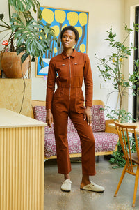 L.F. Markey Danny Rust Stretch Canvas Boiler Suit - The Mercantile London