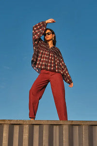 By-Bar Begum Wine Jeans