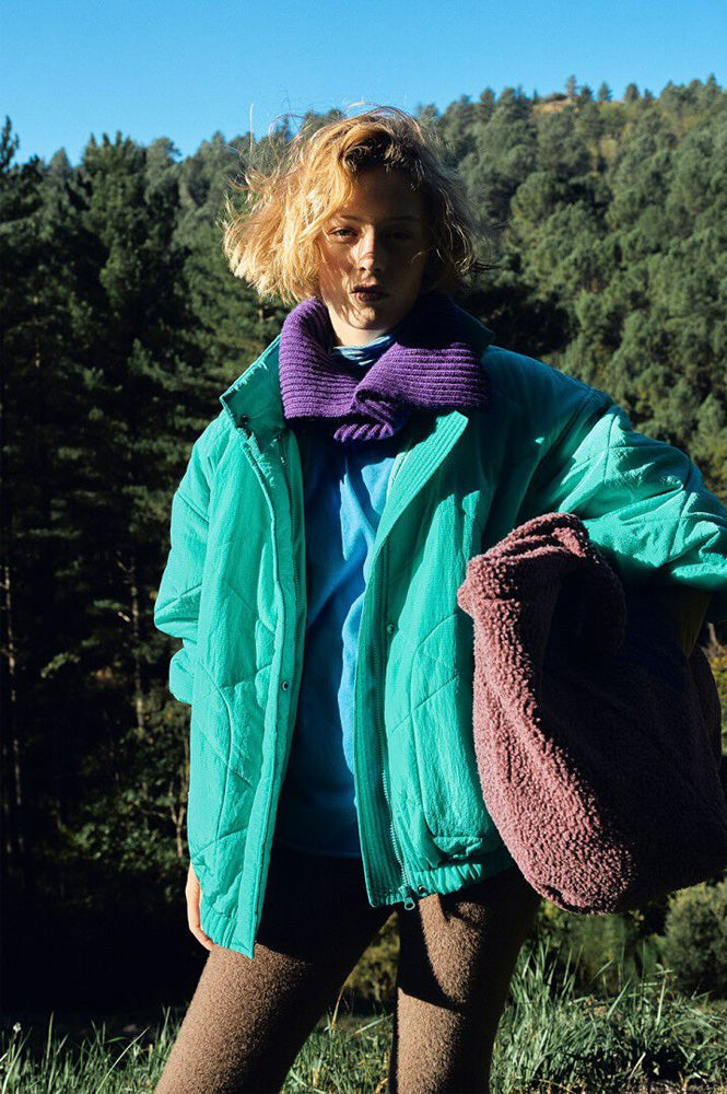 American Vintage Ifabay Turquoise Padded Jacket