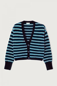 American Vintage Pluzy Blue Stripe Cardigan