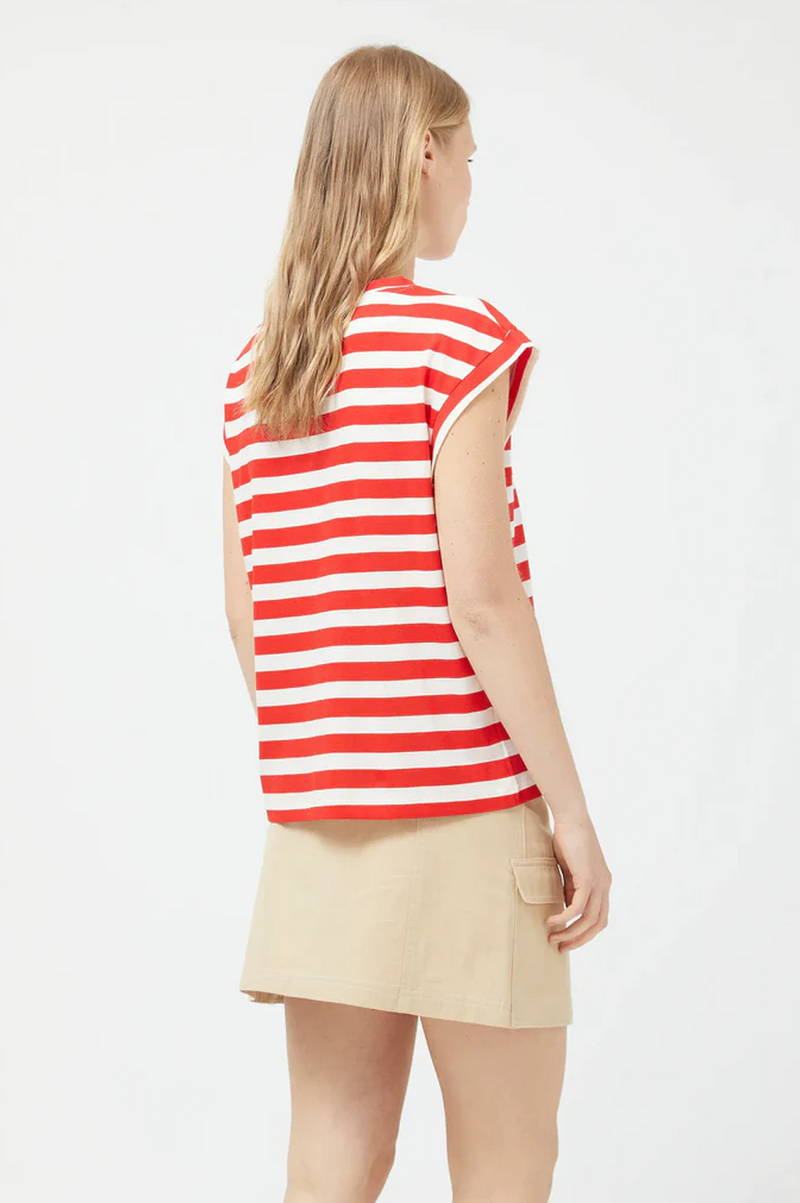 Compania Fantastica Red Striped Short Sleeve T-Shirt - The Mercantile London