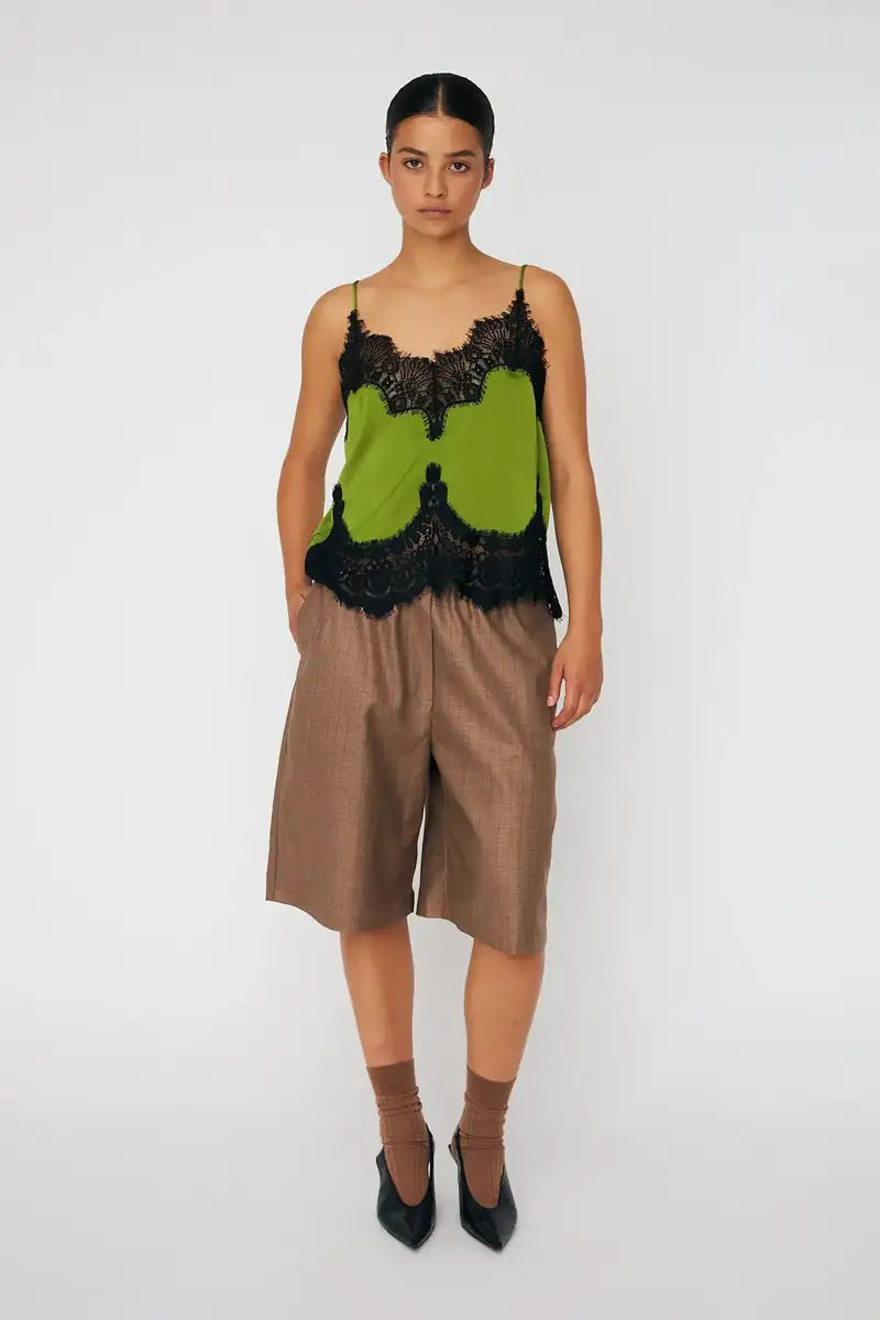 Stella Nova Green Flash Delicate Lace Top - The Mercantile London