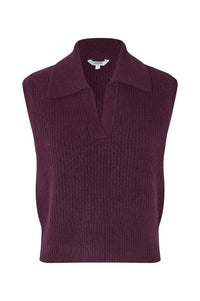 MBYM Ritika Fig Knit Sleeveless Vest - The Mercantile London