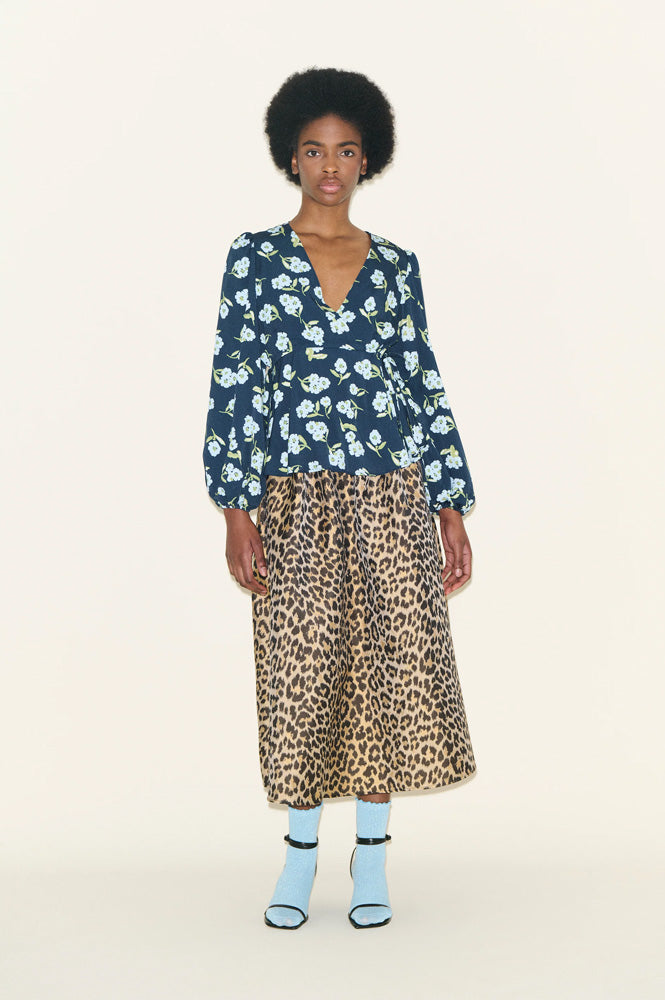 Samdi Bella Powder Blue Floral Blouse - The Mercantile London
