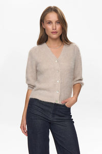 Numph Suri Brushed Chateau Grey Cardigan - The Mercantile London