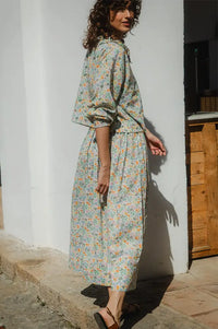 Daydress Drew Vintage Olive Flowers Skirt