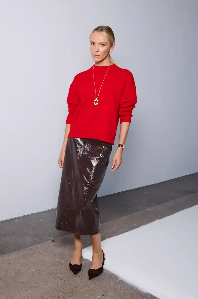 ICHI Sage Salsa Red Jumper