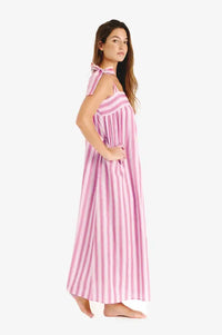 Tanavana Zuri Pink Hamptons Striped Dress - The Mercantile London
