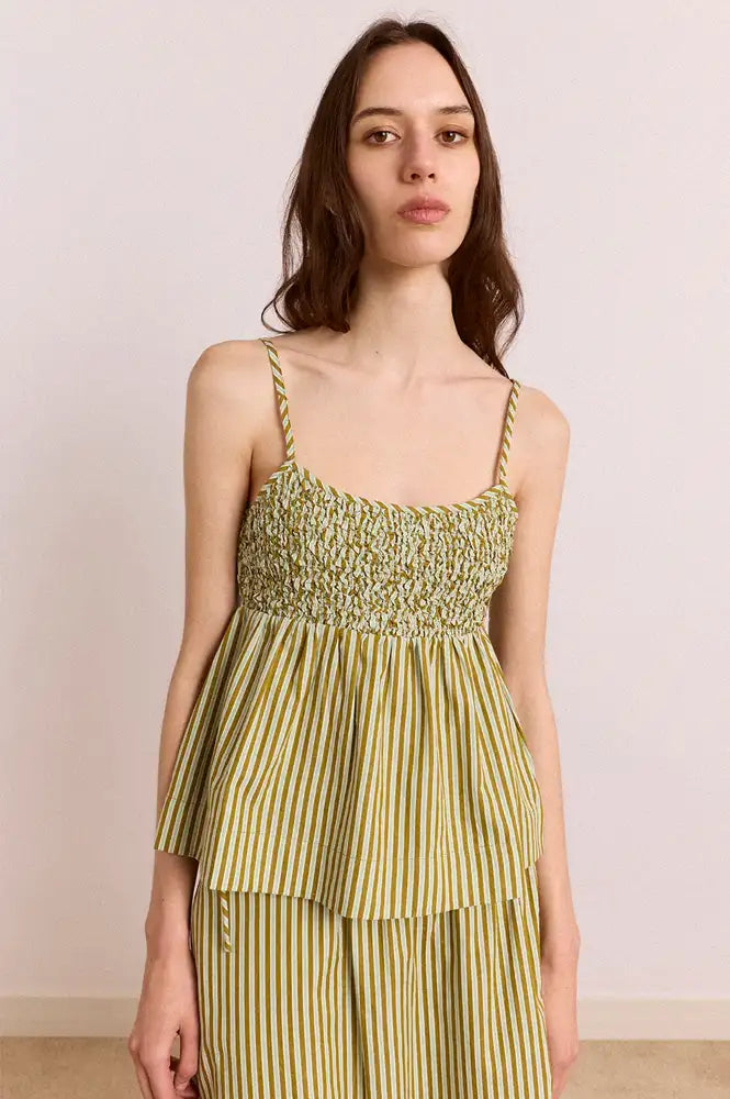 Damson Madder Dinah Basil Stripe Cami Top