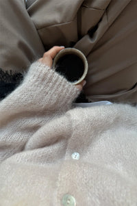 Noella Kae Oyster Mohair Cardigan - The Mercantile London