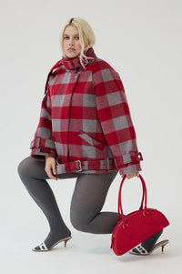 Damson Madder Polly Red Check Jacket