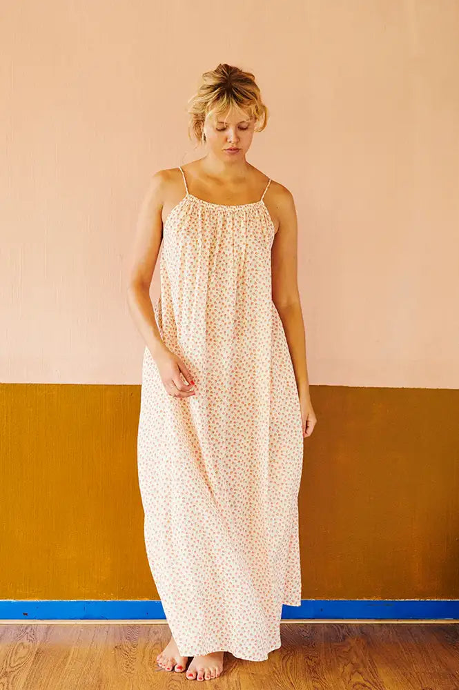 Habiba New Dawn Berry Floral Strap Dress